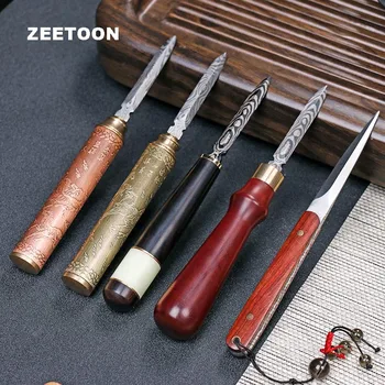 

Chinese Tea Knife Ebony Copper Tea Needle Pry Pu'er Brick Tea Tools Cone Tea Maker Teaware Accessories Professional Cutter Tool