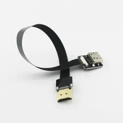 1 см x 20 см FPV специальный HDMI тип A мужчина к HDMI Женский HDTV FPC мягкий плоский кабель прямой/вверх/вниз угол