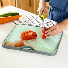 1 шт. креативная пшеничная разделочная доска Антибактериальная разделочная пластиковая Бытовая пластина с лезвием противоскользящая