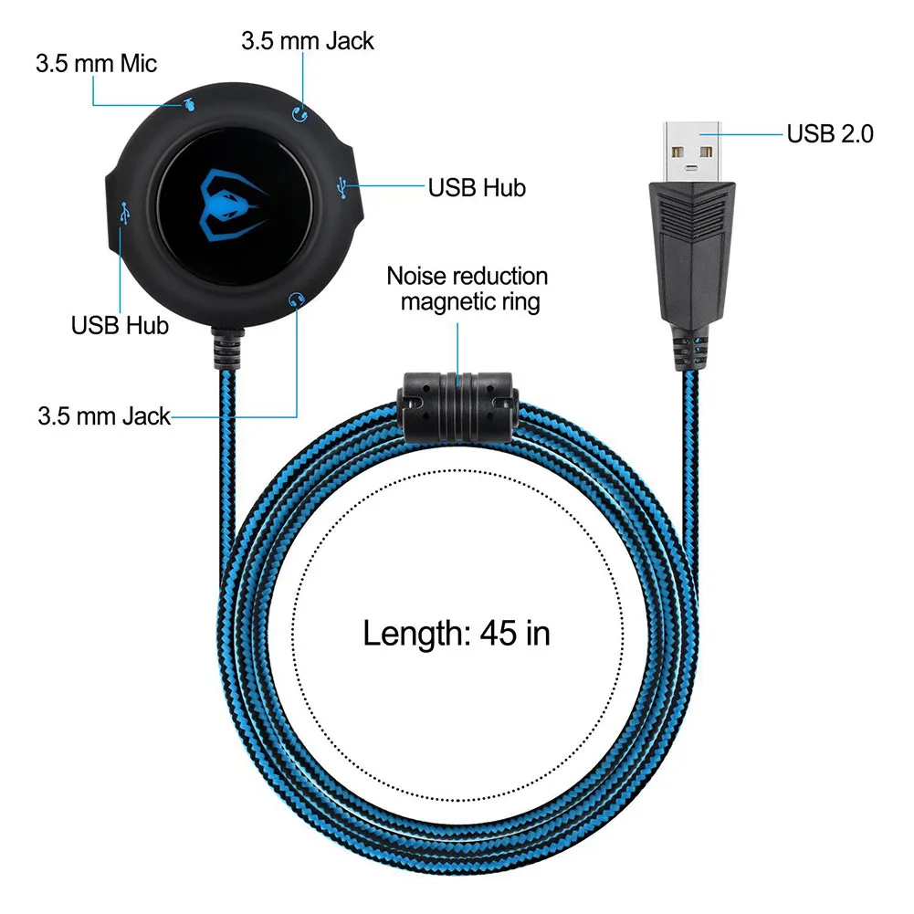 USB 2 0 Звуковая карта концентратор наушники микрофон адаптер 3D объемный звук