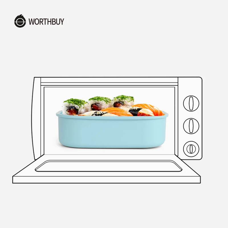WORTHBUY Милая мультяшная детская коробка Bento 304 из нержавеющей стали контейнер для