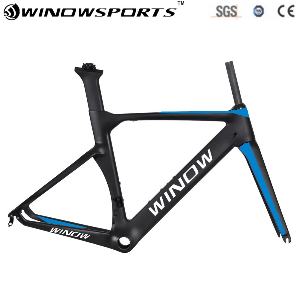 Cheap 2018 Winow Aero Full Carbon Road Bike Frame Aero Carbon Racing Bicycle Frame Di2 & Mechanical Road Frame 0