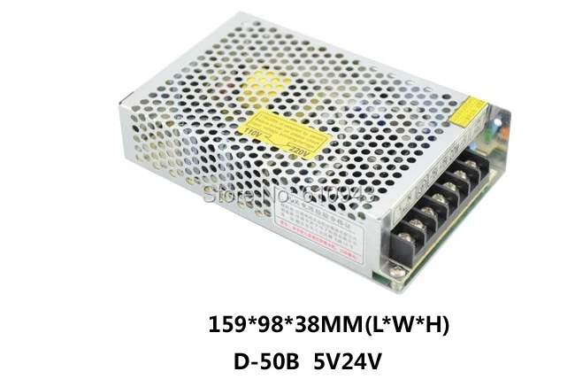 

Free Shipping Output Voltage 5V 24V AC-DC D-50A 50W Dual Output Switching power supply from maker electric