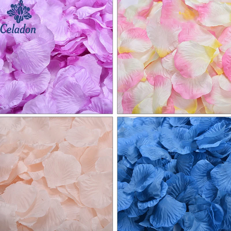 

500pcs Rose Petals Wedding Decoration Artificial Flowers For Decoration Silk Flowers Decorative Flowers & Wreaths