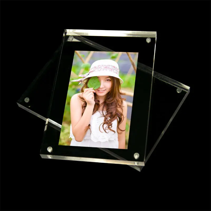 

XYBP 6inch(102*152mm)Magnet Acrylic photo frame transparent picture frame with Magnet-(Thickness:10mm+10mm)