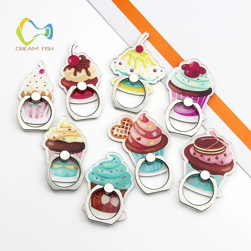 

Metal Finger Ring Holder For Iphone 7 8 Plus Cute Cartoon Universal Stand Rings Ice Cream Phones Grip For Iphone X