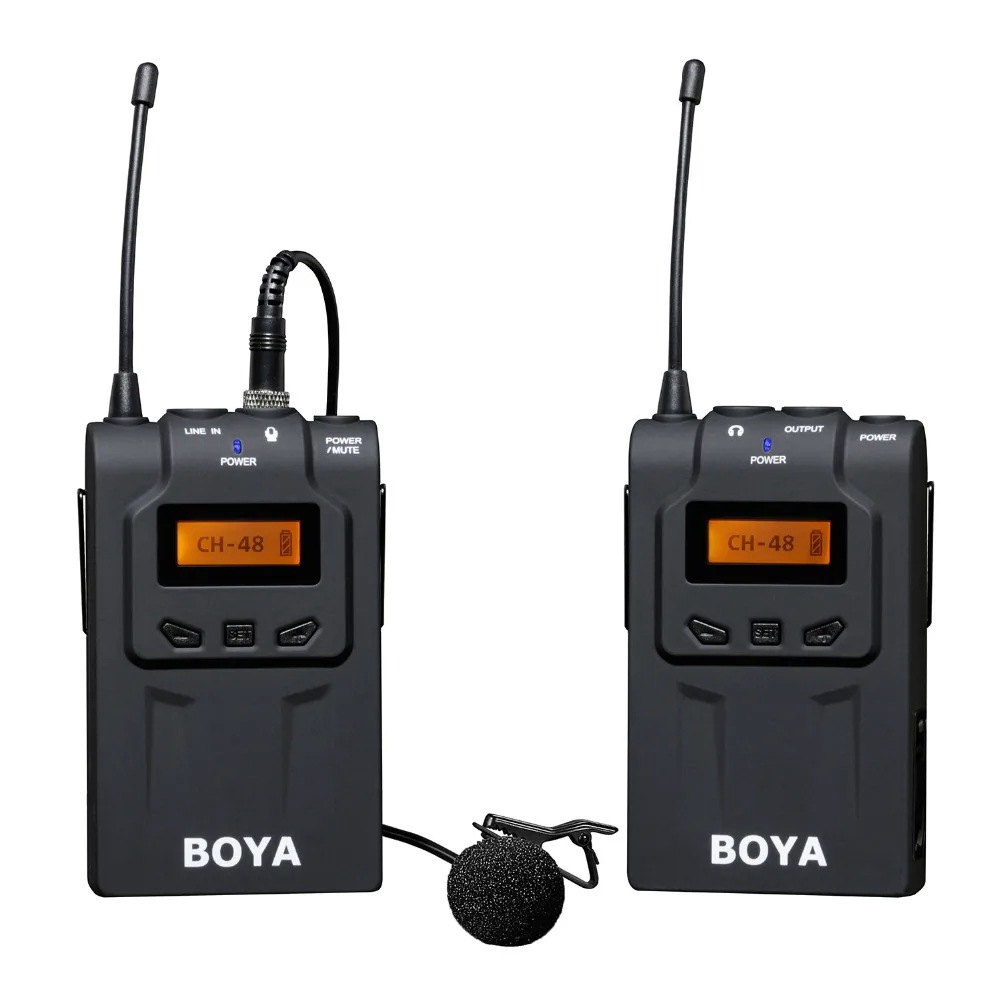 BOYA BY WM5/WM6/WM8 камера беспроводной петличный микрофон система записи для Canon 6D 600D 5D2