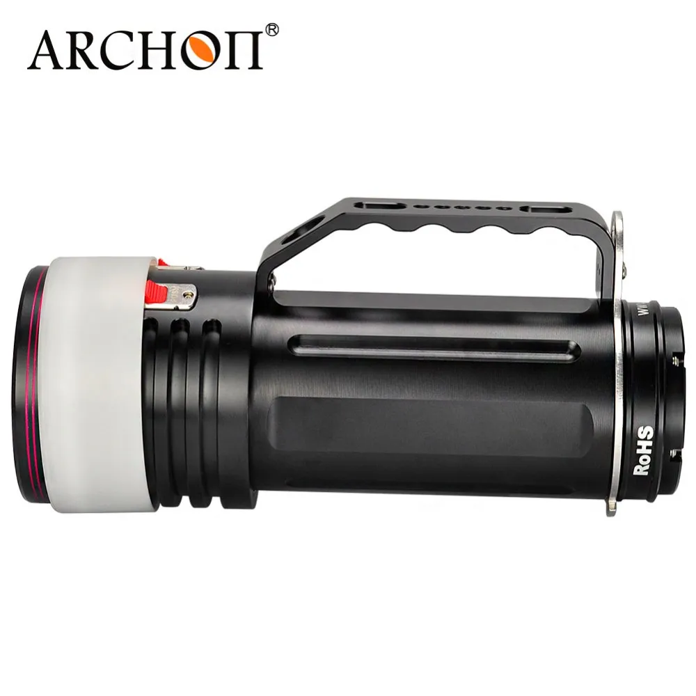 ARCHON DG150W/WG156W Подводный Видео фонарь 10000лм светодиодный фонарик для дайвинга УФ/красный фонарь для дайвинга перезаряжаемый 100 м водонепроницаемый