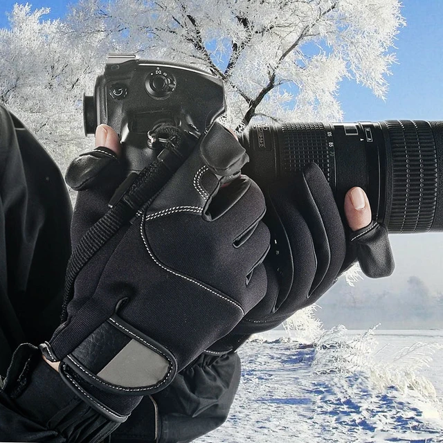 Roadfisher – gants de photographie pour hommes et femmes, imperméables,  voyage en plein air, randonnée, pêche, DSLR, appareil photo, doigts, hiver  chaud - AliExpress