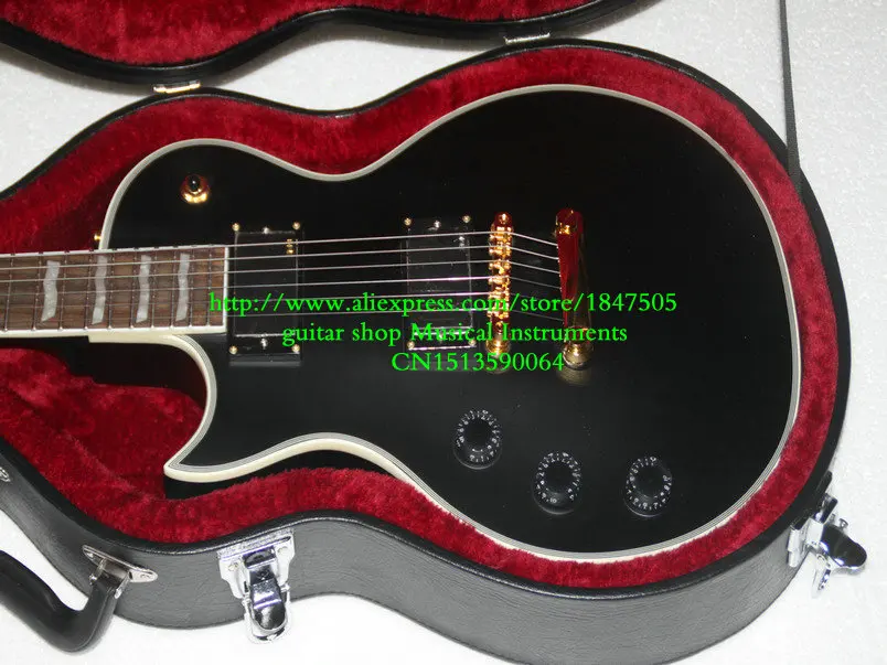 

Great Left Handed Guitar Custom Shop Electric Guitar IN Black matte High Quality guitar with case