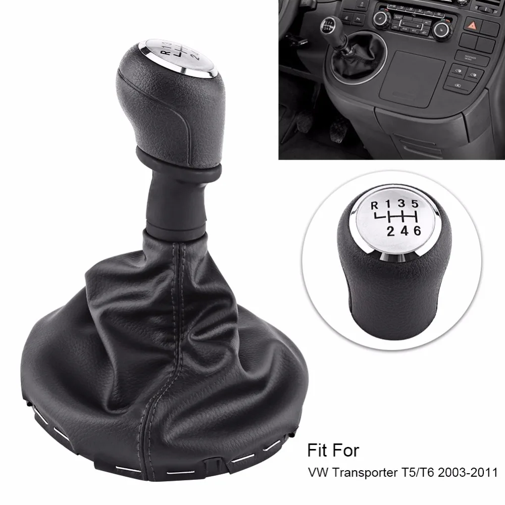 

6 Speed Gear Shift Knob With Gaiter Boot For VW Transporter T5 / T6 (2003-2011) Car Gear Shift Knob Gearstick Gaiter Boot Kit