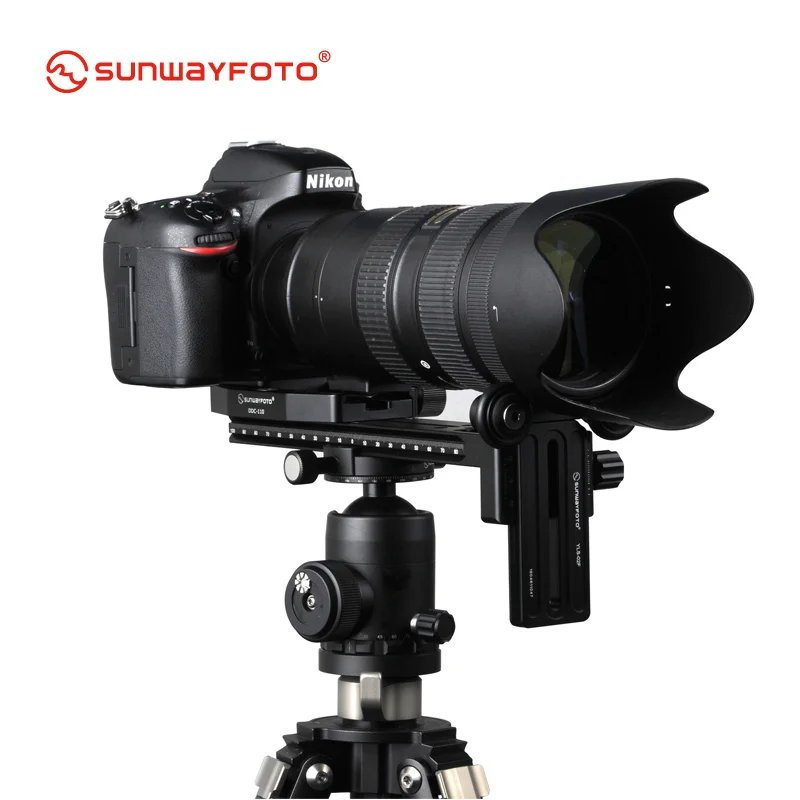 SUNWAYFOTO DDC-110 110 мм винтовой зажим для крепления головки штатива Выравнивающий Базовый костюм для широкоформатных DLSR и телеобъективов