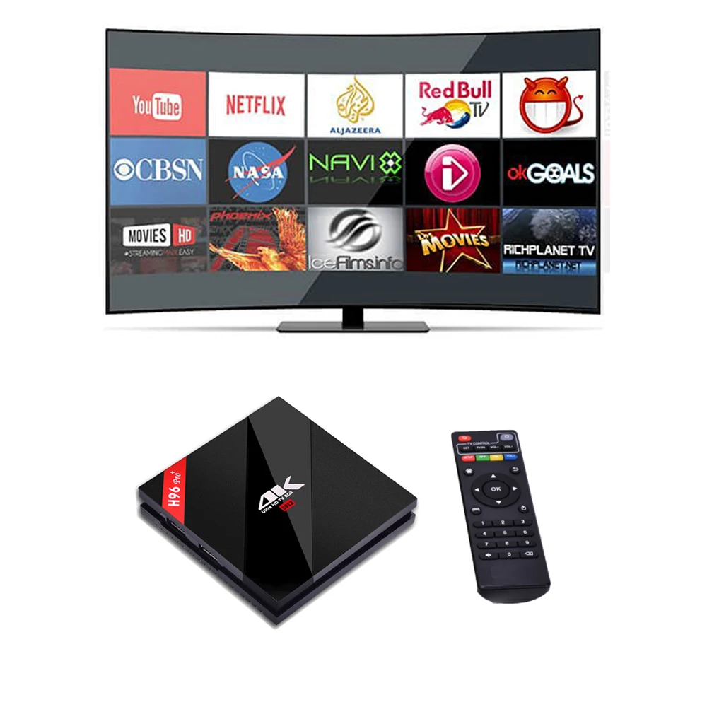 

Original H96 Pro Amlogic S912 Octa Core Android 6.0 TV box 16GB/32GB BT4.1 100M/1000M Wifi Smart Streaming media set top box