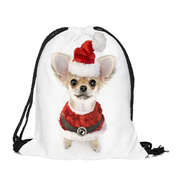 Puppy Dog Christmas Candy Gift Bags Santa Snowman Cute Dogs Pattern