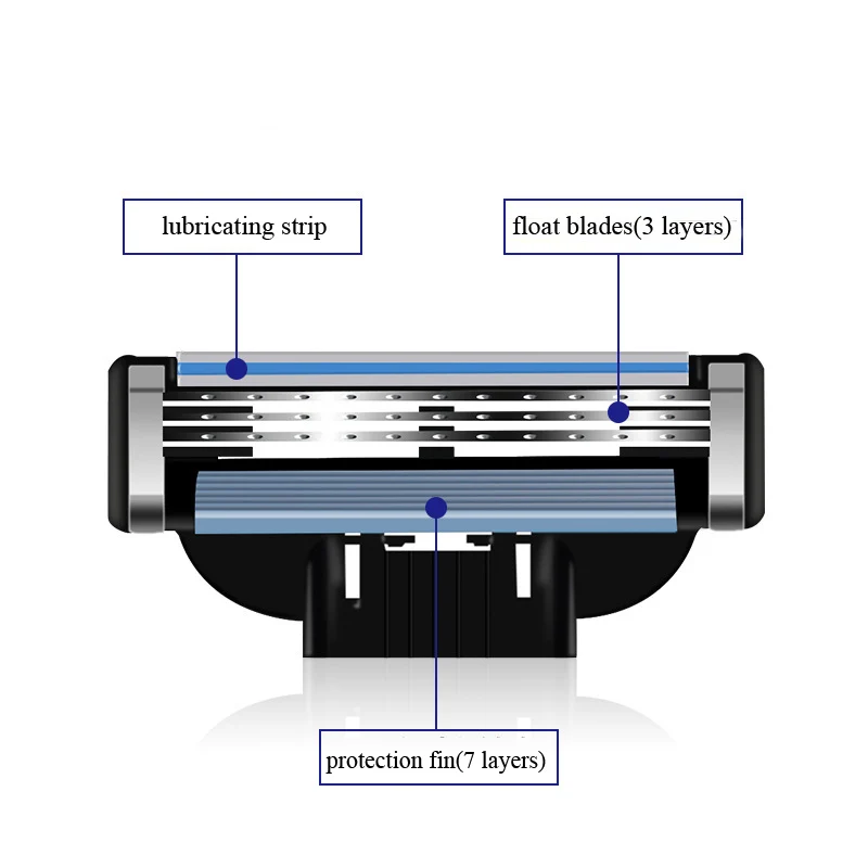 Япония Сталь Для мужчин бритья Безопасная бритва 3-х слойные лезвия картридж-бритва классический бритвы 1 2 лезвия