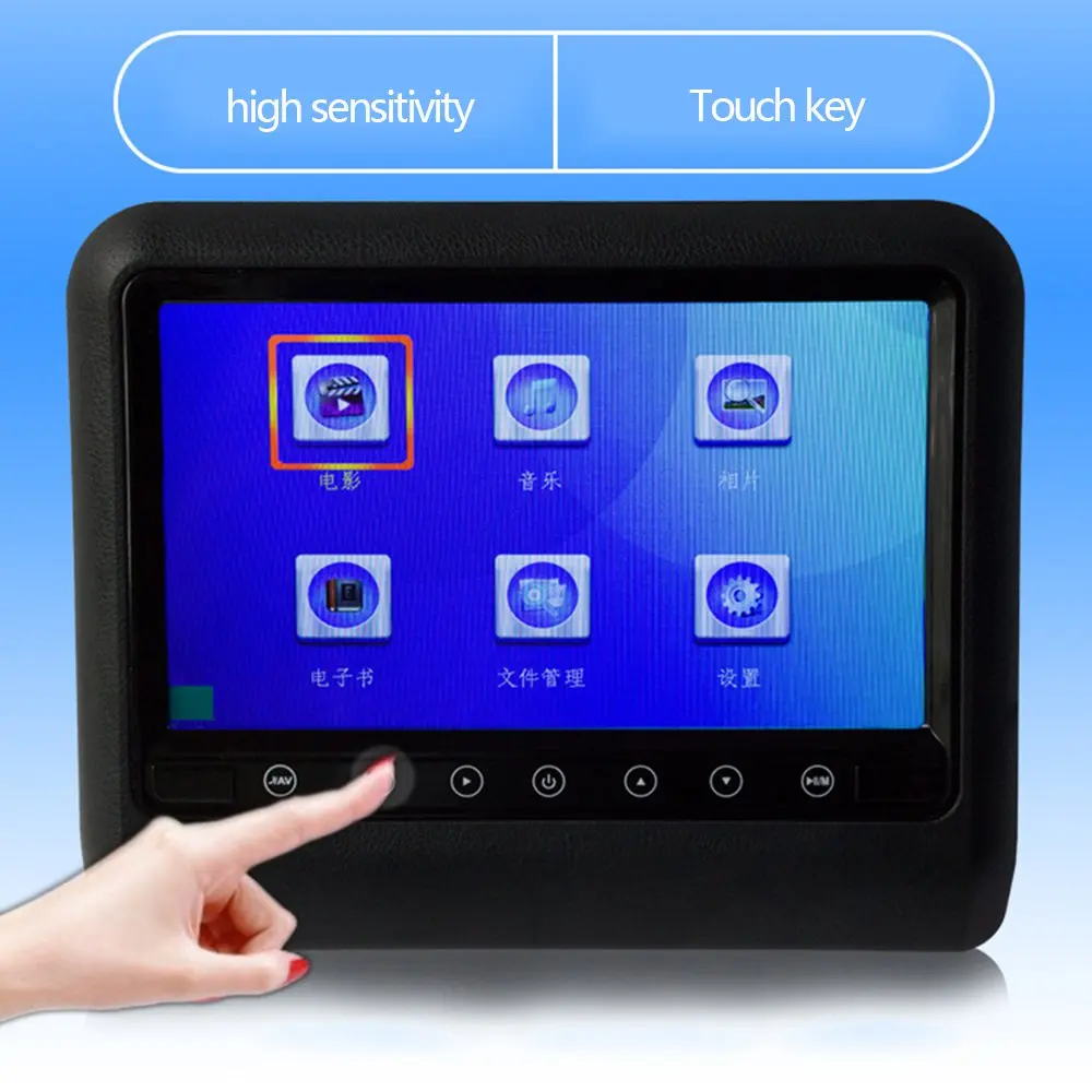 

9 Inch Ultra-thin Car Bluetooth MP5 Headrest Monitor DVD Display Screen KTV Music Player 1080PHD Movies