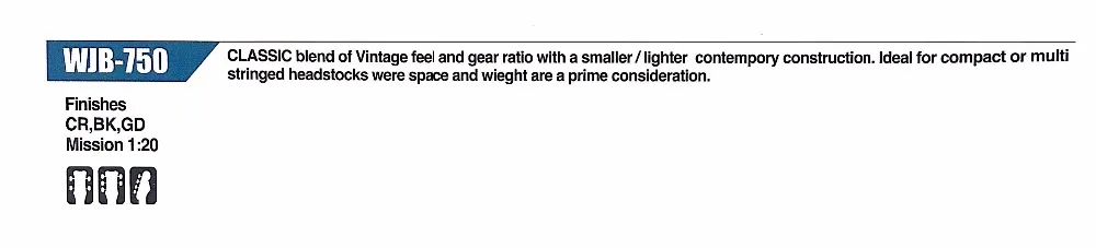 Черный 2R2L бас-гитара, колышки для настройки гитары, открытая Шестерня WJB-750
