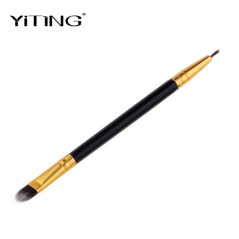 YiTing wooden double ends eyeliner eyeshadow brush beauty blending