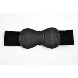 НСБ 2016 Новый Лидер продаж 8 в форме переплетенных пряжки эластичный пояс черный для дам