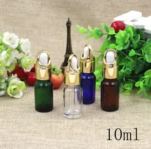 Mini bouteilles compte-gouttes vides en verre, 10ml, Flacon de Parfum Mujer, emballage d'échantillon d'huile, conteneurs cosmétiques Doterra Flacon de Parfum, petit 50