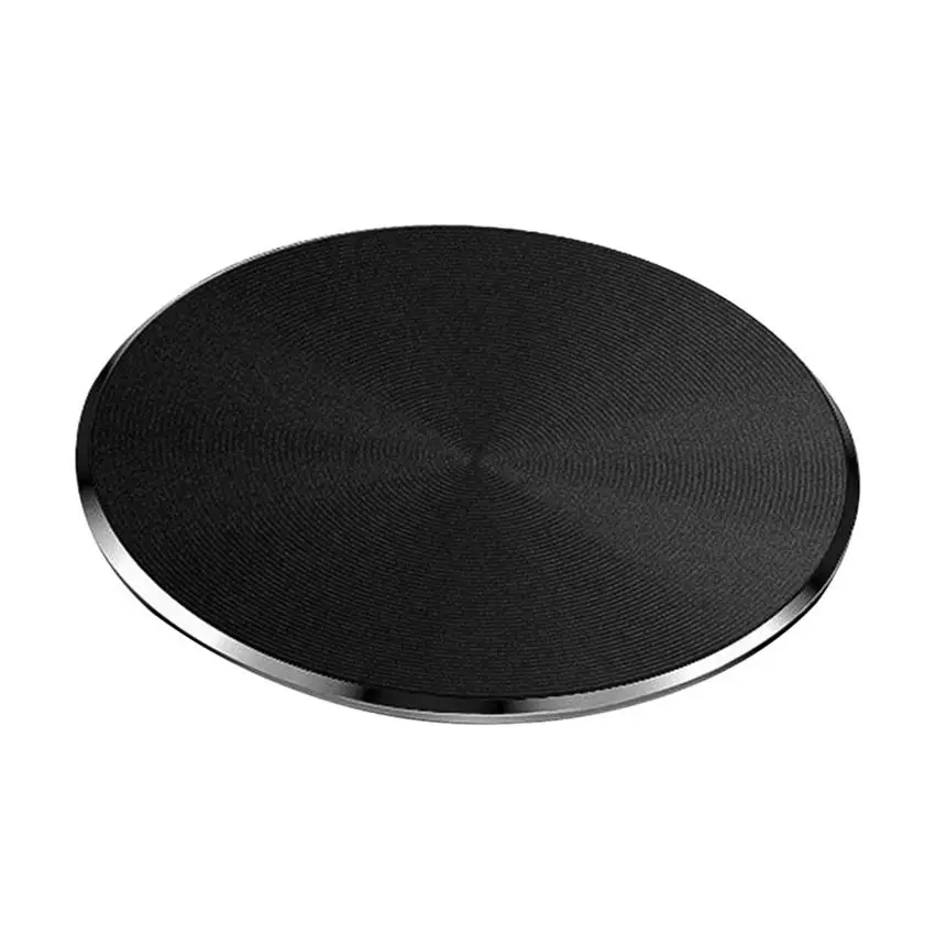 Металлическая пластина круглой формы квадратная железная пластина с 3 м липкой специально используется для магнитный автомобильный аксессуар для телефона, держатель для телефона p - Цвет: Black
