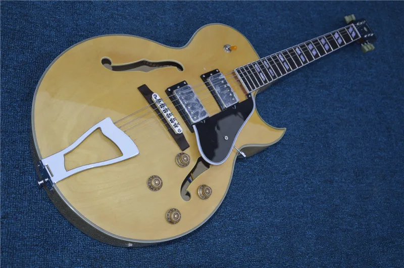 

Custom Human 100% Real Pictures Jazz Guitar F Holes Available Electric guitars musical instrument shop