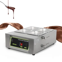 8kg/12kg Stainless Steel Chocolate Boiler Warmer Melting Machine 30?-85? 1000W 1-6 Pots With Lids For Party Wedding