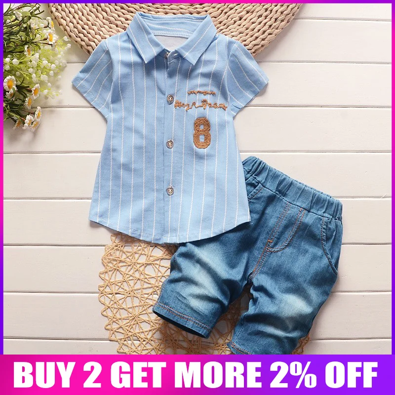 

BibiCola toddler children fashion summer baby boys clothing sets 2pcs gentleman clothes sets boys summer set kids sport suit set