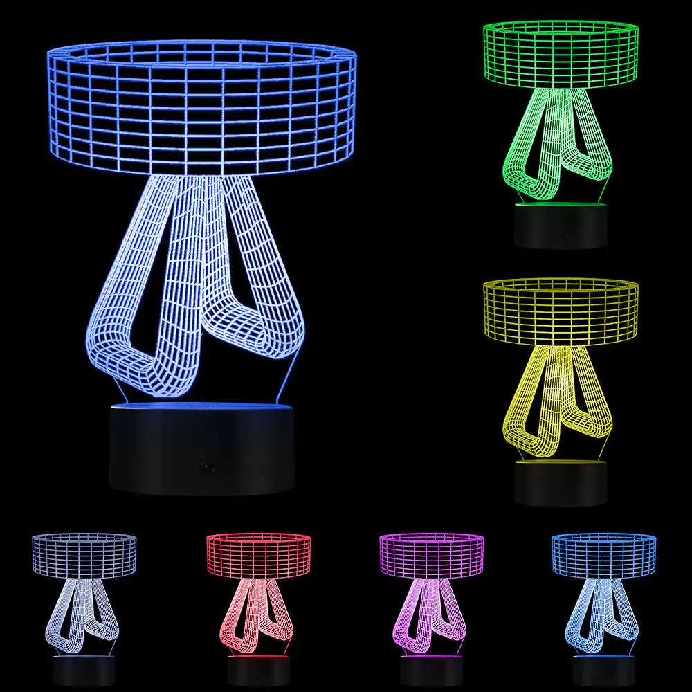 3D эффект креативная настольная лампа форма разработан лампа домашний Декор 3D Оптические иллюзии Атмосфера свет спальня ночник лампа