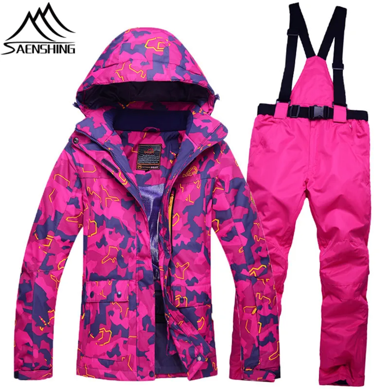SAENSHING Camouflage Snowboarding Suits Ladies Ski Suit Women