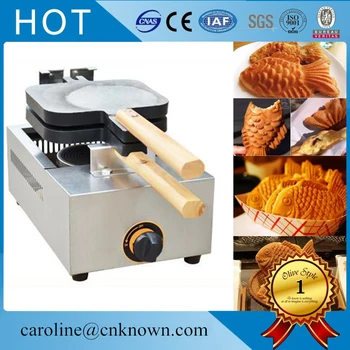 

Gas type commercial 2 pcs fish shape waffle making machine for sale