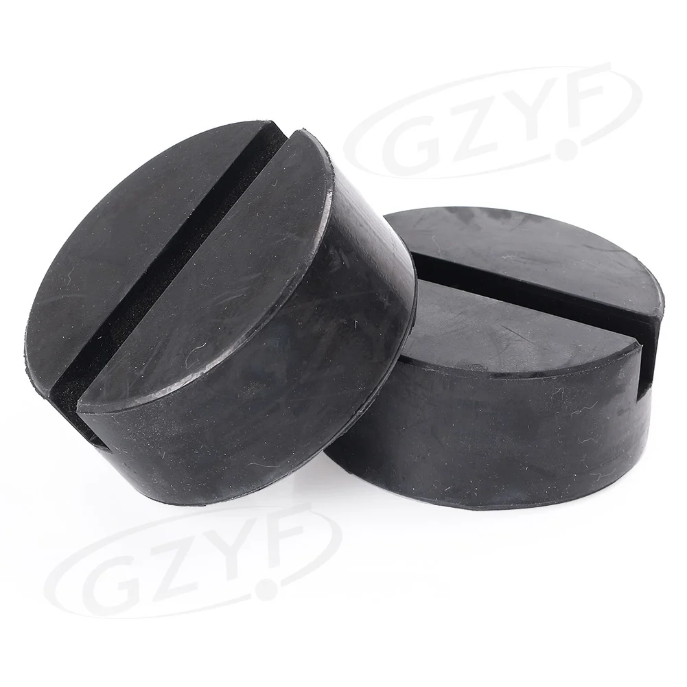 Universal Car Truck SUV Lifting Jack Rubber Pad Slotted Hydraulic Pad Black 2PCS 7.5*3.5cm