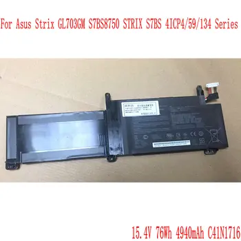 

New Original C41N1716 15.4V 76Wh 4940mAh Laptop Battery For Asus strix GL703GM S7BS8750 STRIX S7BS 4ICP4/59/134 Series