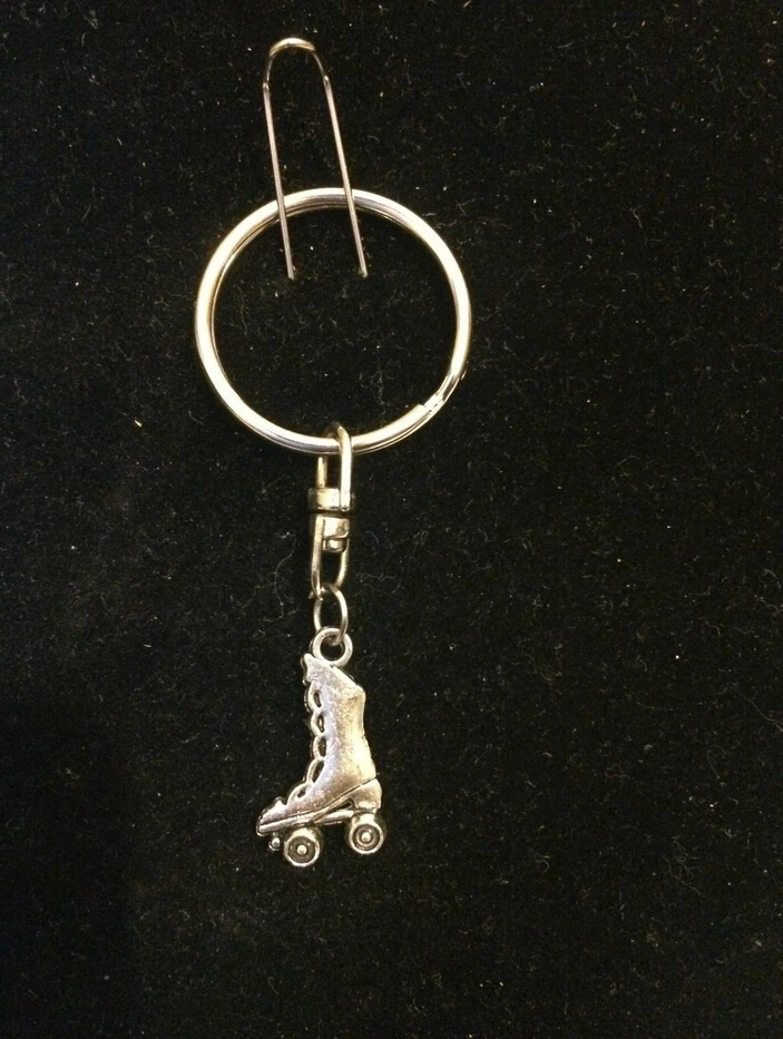 Roller skates Keychain Decorative Vintage silver Charm Pendant