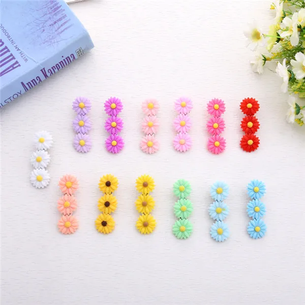 10pcs Daisy style Baby Girl Kids Children Barrettes Bow Hair Clips Accessories