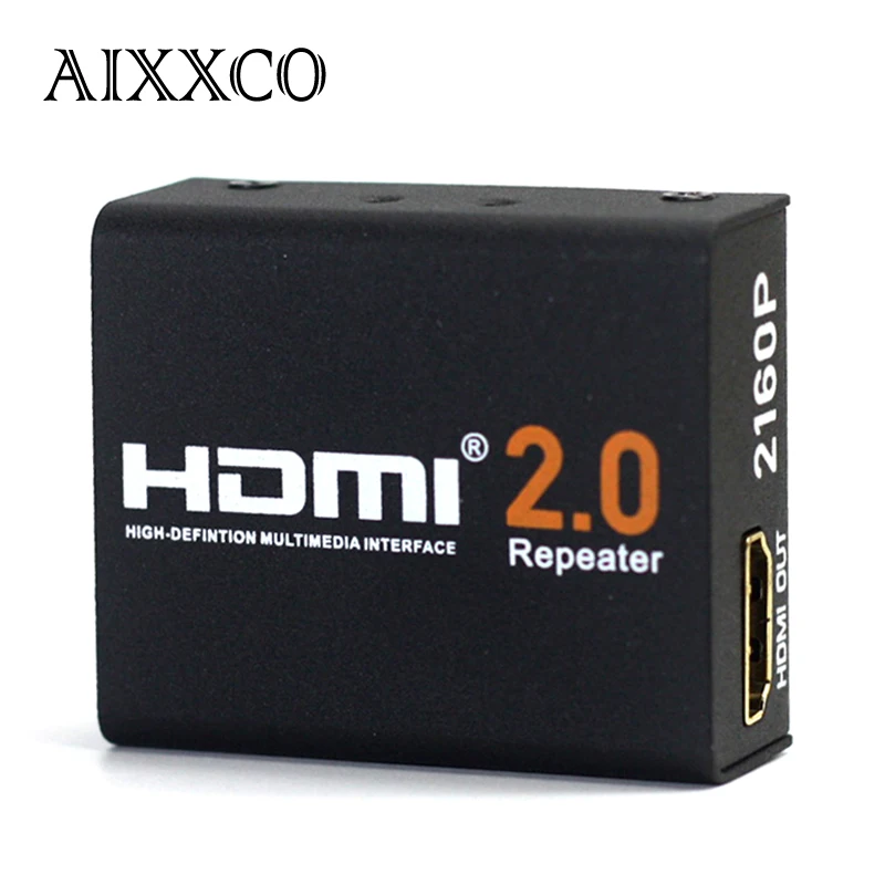 

AIXXCO Mini HDMI 2.0 Repeater Extender Transmission Support 3D Formats 1080P 4Kx2K@60HZ HDCP 2.2 EDID Bandwidth Up To 18Gbps