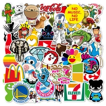 100pcs Stickers Funny Cartoon Graffiti Sticker for Kids Skateboard Luggage Anime Dinosaur PVC Waterproof Stickers for