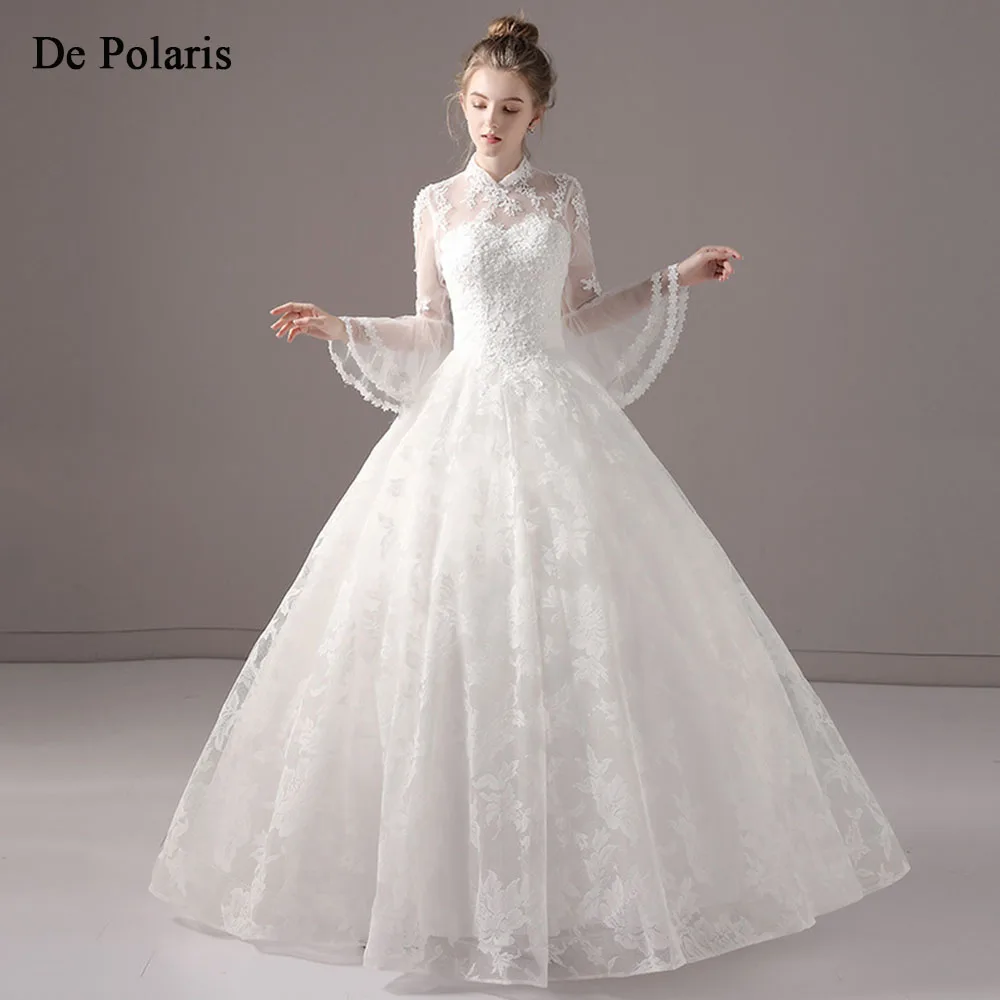 Novias Свадебное платье 2019 винтажное белое с вышивкой Vestidos De Noivas Бальные платья для