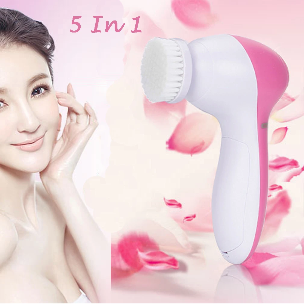 5 In1 Multifunction Electronic Face Facial Cleansing Brush Spa Skin Care massage