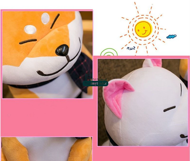 Dorimytrader 45cm Big Lovely Animal Shiba Inu Plush Toy Stuffed Soft Cartoon Cute Akita Dogs Doll Present for Kids DY61555 (13)