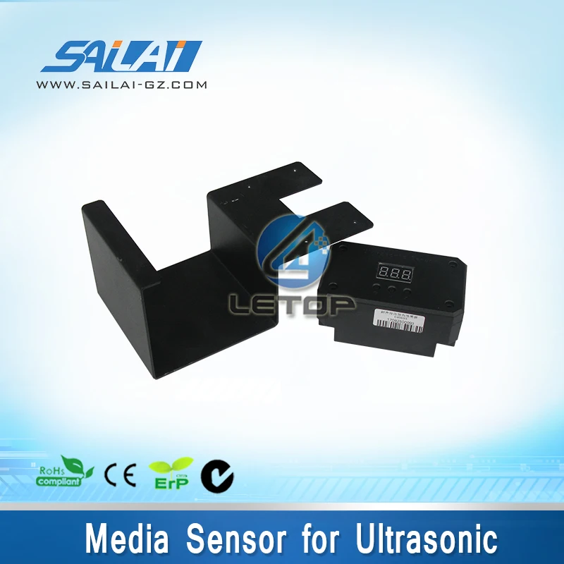 

Ultrasonic take up sensor switch for large format machine