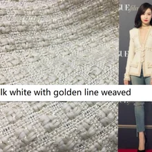 Ткань 30% хлопок молочно-белая твидовая ткань цена за 1 метр 59"