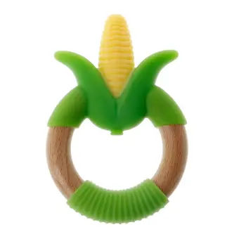 

Corn Ring Exercise Grip Teething Toy Silicone BPA Free Newborn Teether Soothe Baby’s Sore Gums Shower Gifts