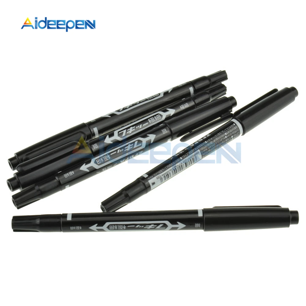 

10Pcs CCL Anti-etching PCB Circuit Board Ink Marker Double Pen For DIY PCB Repair CCL Printed Circuit Diagram Black