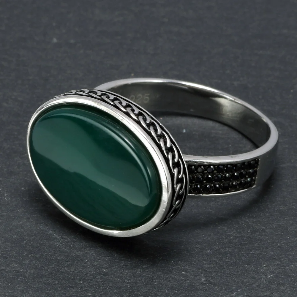 Turkish Mens Rings 925 Sterling Silver With Color Stones Vintage Men's