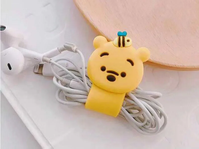 Дизайн 1 шт. качественный кабель для наушников милый мультфильм Ститч Кот медведь USB кабель протектор органайзер для iPhone - Цвет: 14