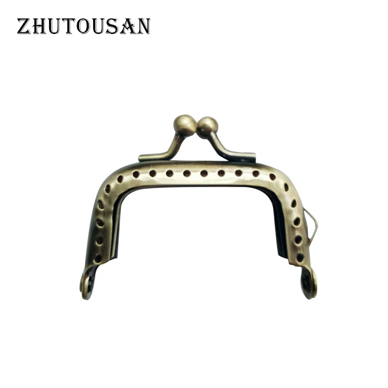 

10pcs/lot DIY Small Accessories 5cm Antique Bronze Metal Purse Frame Handle For Bag Sewing Crafts