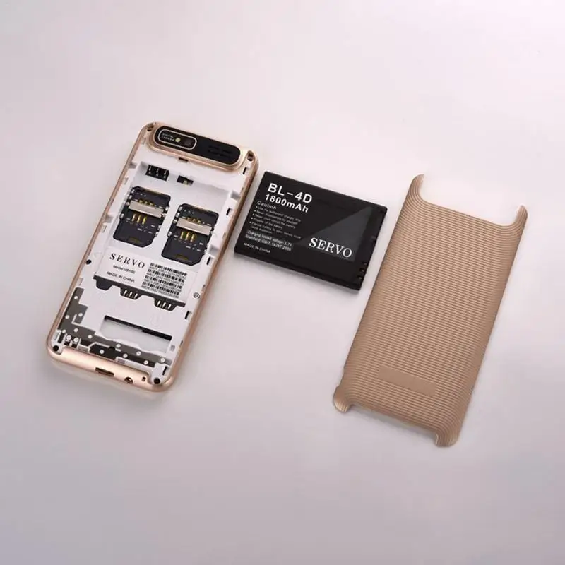 SERVO V8100 2.8 Inch 4 Four SIM Cards 4 Standby Cellphone Bluetooth Flashlight FM GPRS Russian Keyboard Mobile Phone