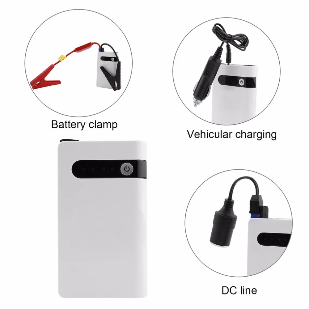 2018 New White 1Set US 12V 20000mAh Mini Car Jump Starter SOS Emergency Charger Power Bank Battery HOT 2018 New White 1Set US 12V 20000mAh Mini Car Jump Starter SOS Emergency Charger Power Bank Battery HOT