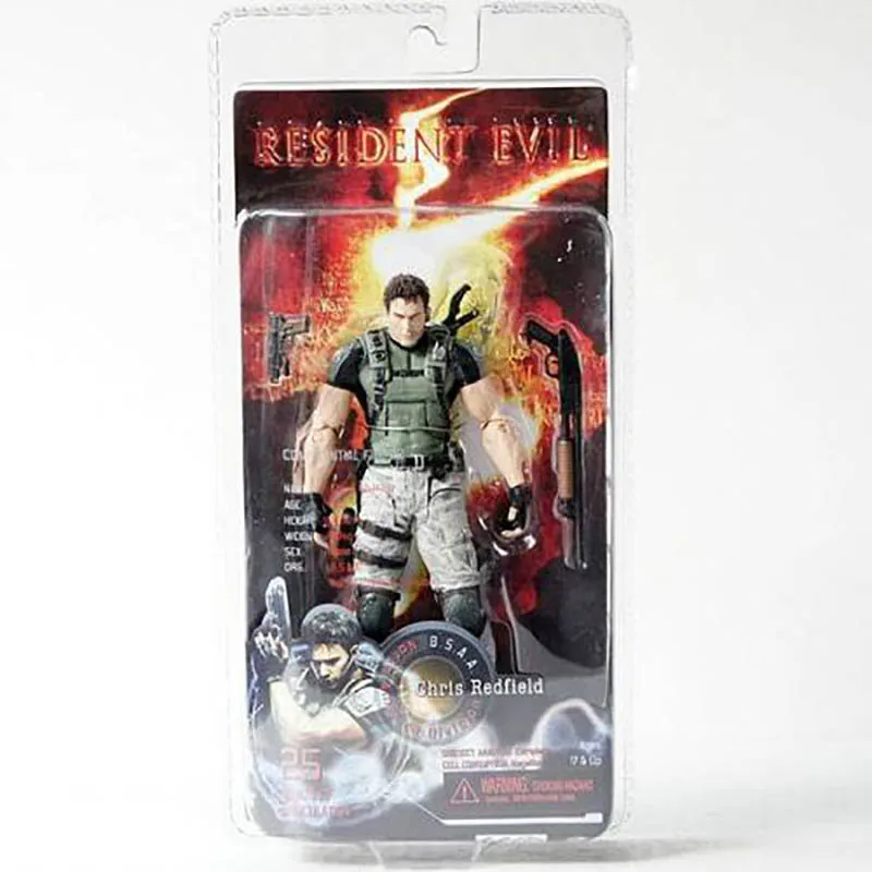 

18cm NECA Resident Evil 5 Chris Redfield PVC Action Figure Collectible Model Toy Doll
